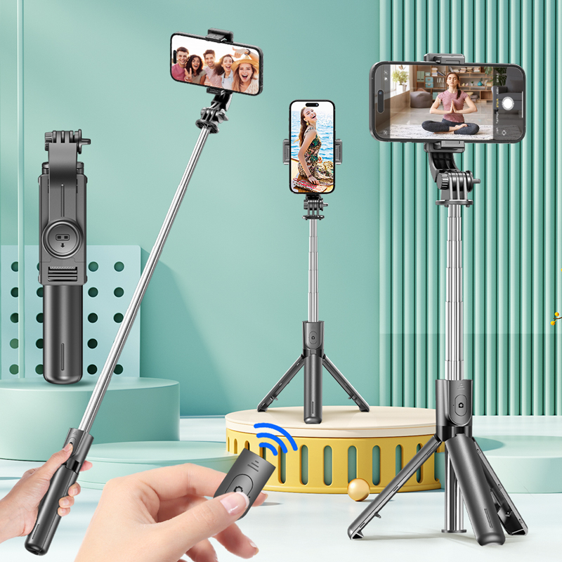 Photography Video Lighting Kit With Adjustable Tripod Stand - Selfie Stick Stativ mit abnehmbarer Bluetooth-Fernbedienung,