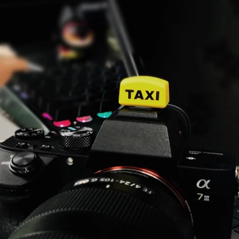 Macro Photography Lighting Kit - TAXI Kamera Blitzschuh Abdeckung Schutzhülle Cartoon