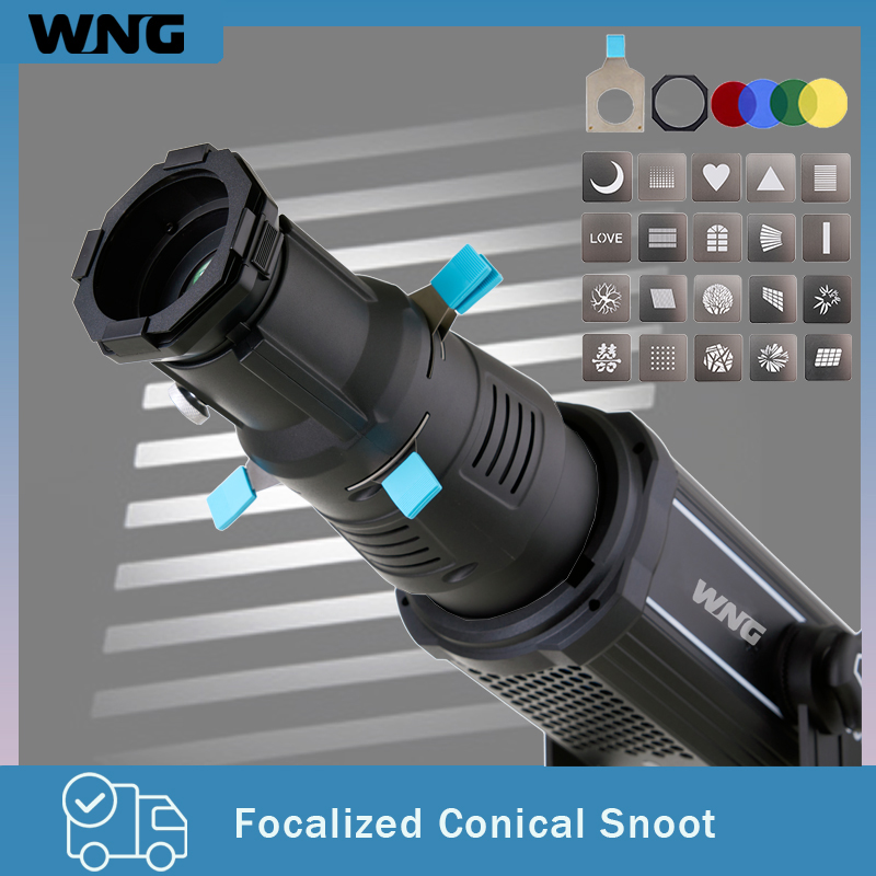 Photography Video Lighting Kit - Bowens Mount Projektions-Snoot mit Gobo-Mustern &
