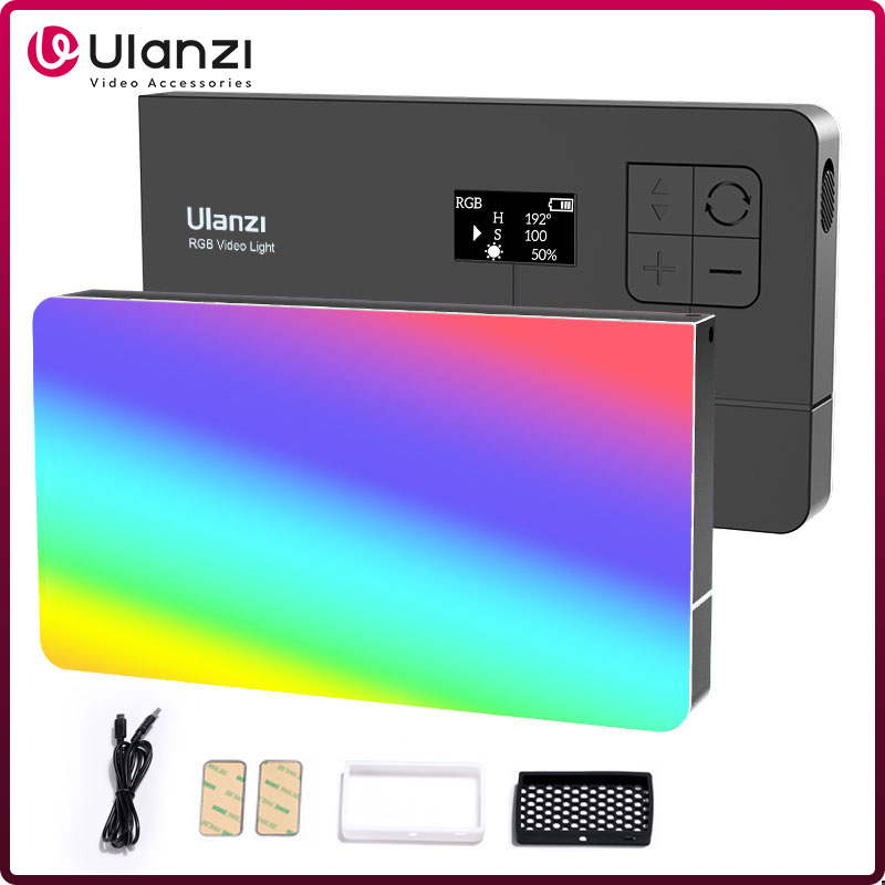 Photography Lighting Board - Ulanzi LT002 7-Zoll-Taschen-LED-Videoleuchte, RGB-Panel-Licht, CRI 95+,
