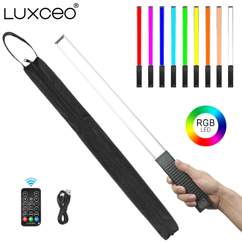 Photography Lighting Wand - LUXCEO Q508A Handheld RGB Video Rohr
