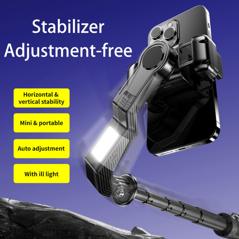 Photography Video Lighting Kit With Adjustable Tripod Stand - Handy-Selfie-Stick mit LED-Licht Q31 Stabilisator Anti-Shake