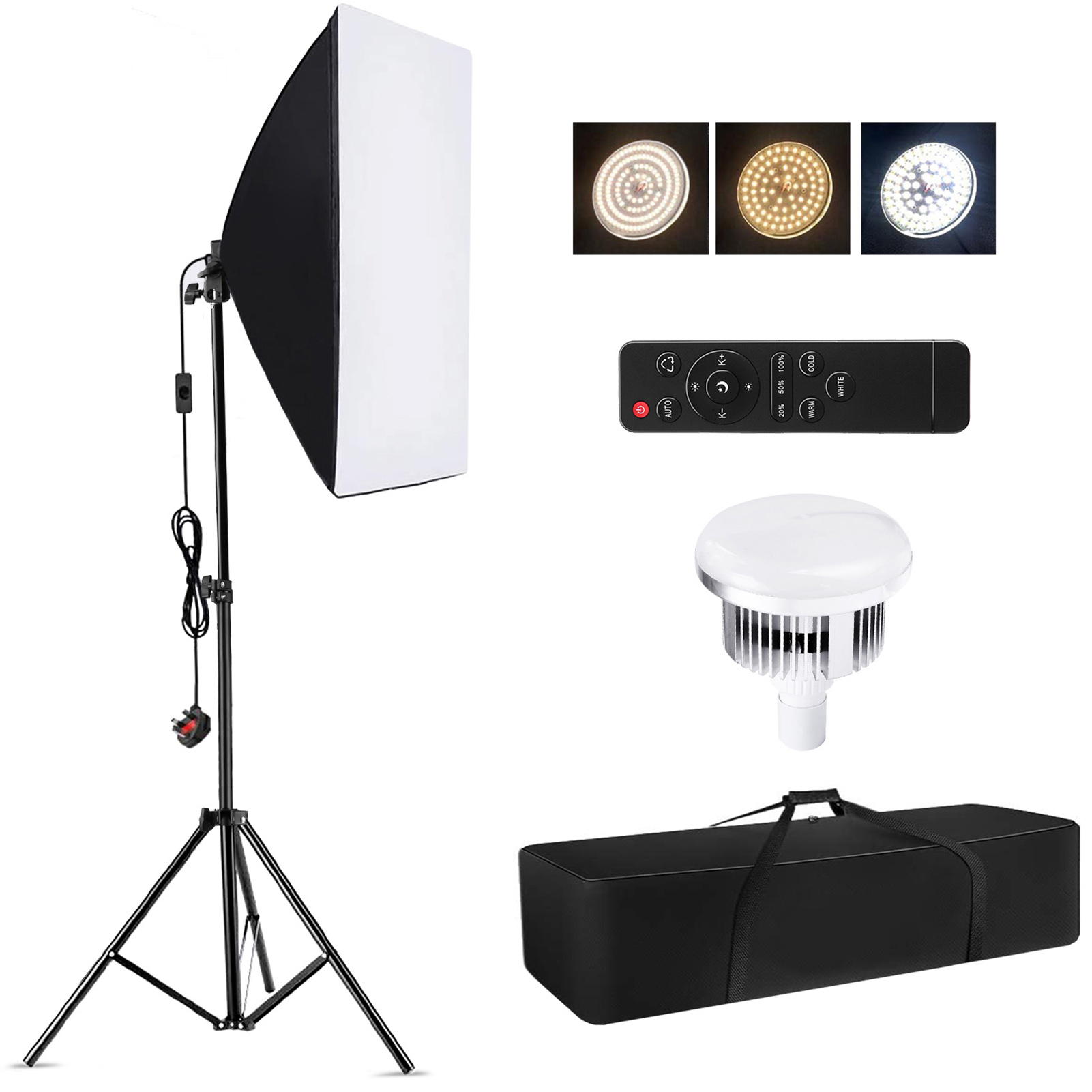 Photography Video Lighting Kit - Camnoon Studio Fotografie-Lichtset Softbox-Beleuchtungsset mit 85W