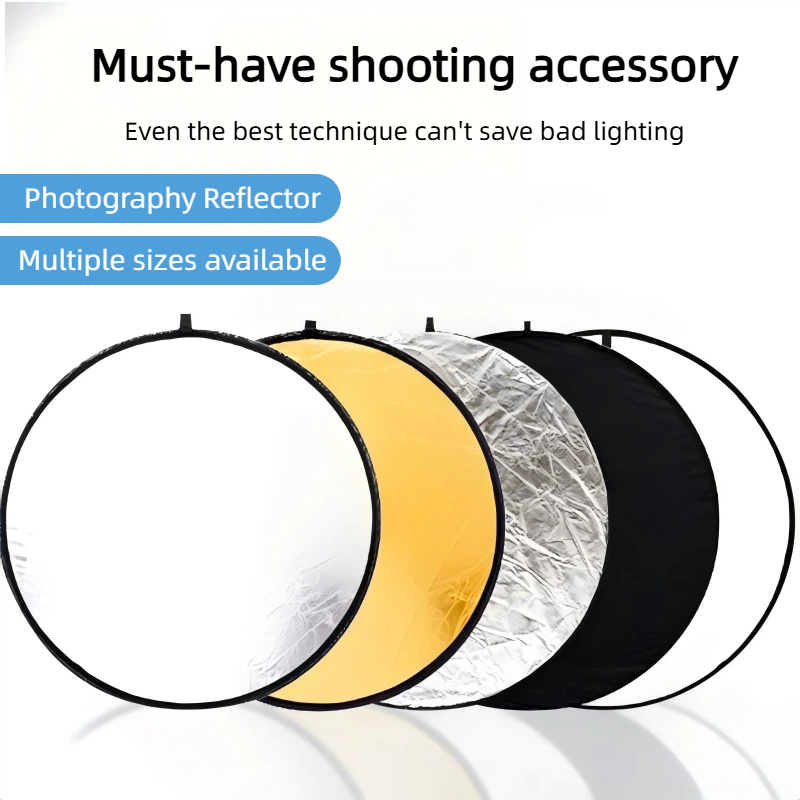 Photography Lighting Portrait - 2-in-1 Doppelseitiger Gold-Silber-Reflektor Tragbares Faltbares Lichtpanel