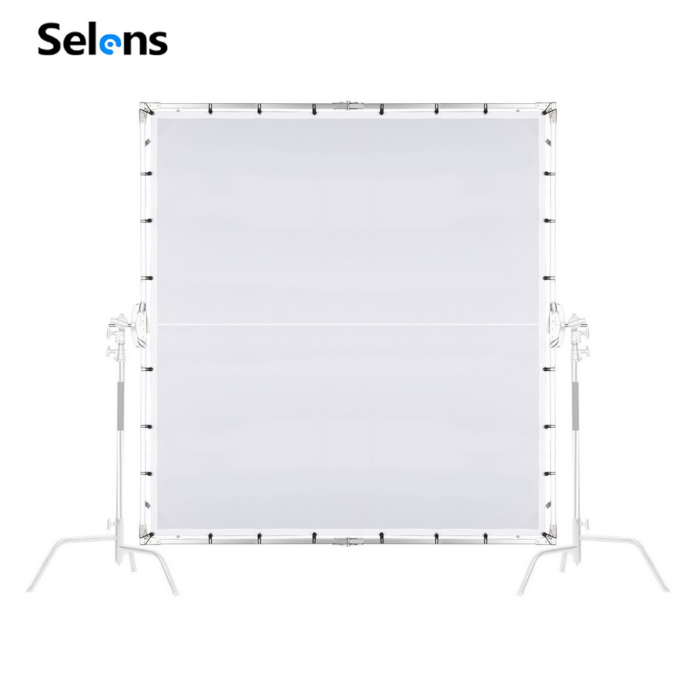 Photography Lighting Board - Selens Faltbarer 1,5/2/2,4M Butterfly-Rahmen Softlight-Diffusor-Screen-Flaggenbrett für