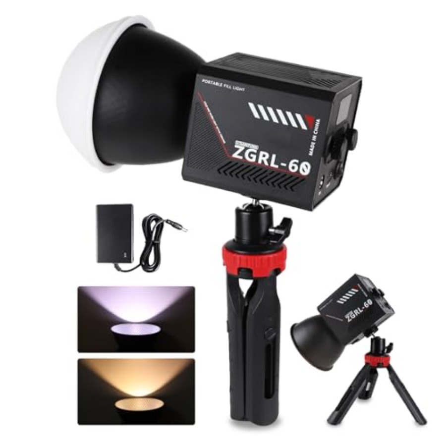 Photography Lighting Handheld - 60W COB LED-Videoleuchte, tragbar mit 8000