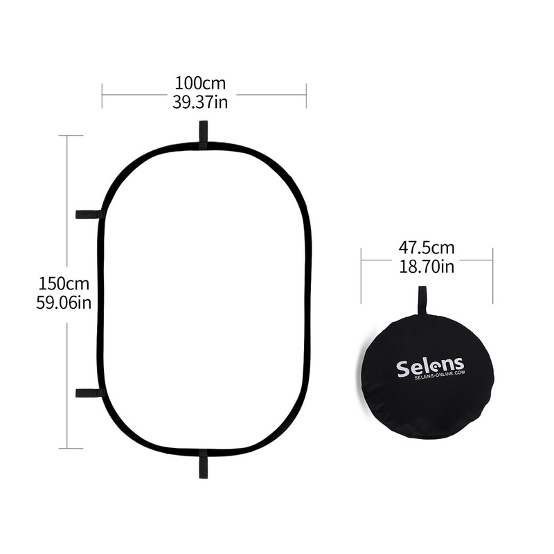 Photography Lighting Board - 100X150CM faltbare ovale Reflektor Soft Light