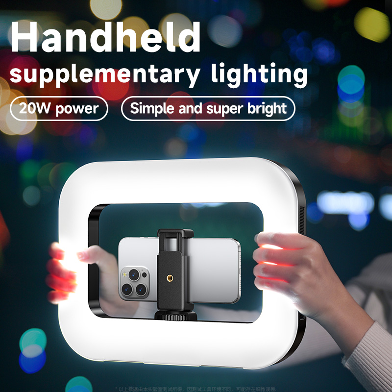 Photography Lighting Wand - Dimmen wiederaufladbare LED-Ringlicht Kaninchenkäfig Bluetooth Selfie