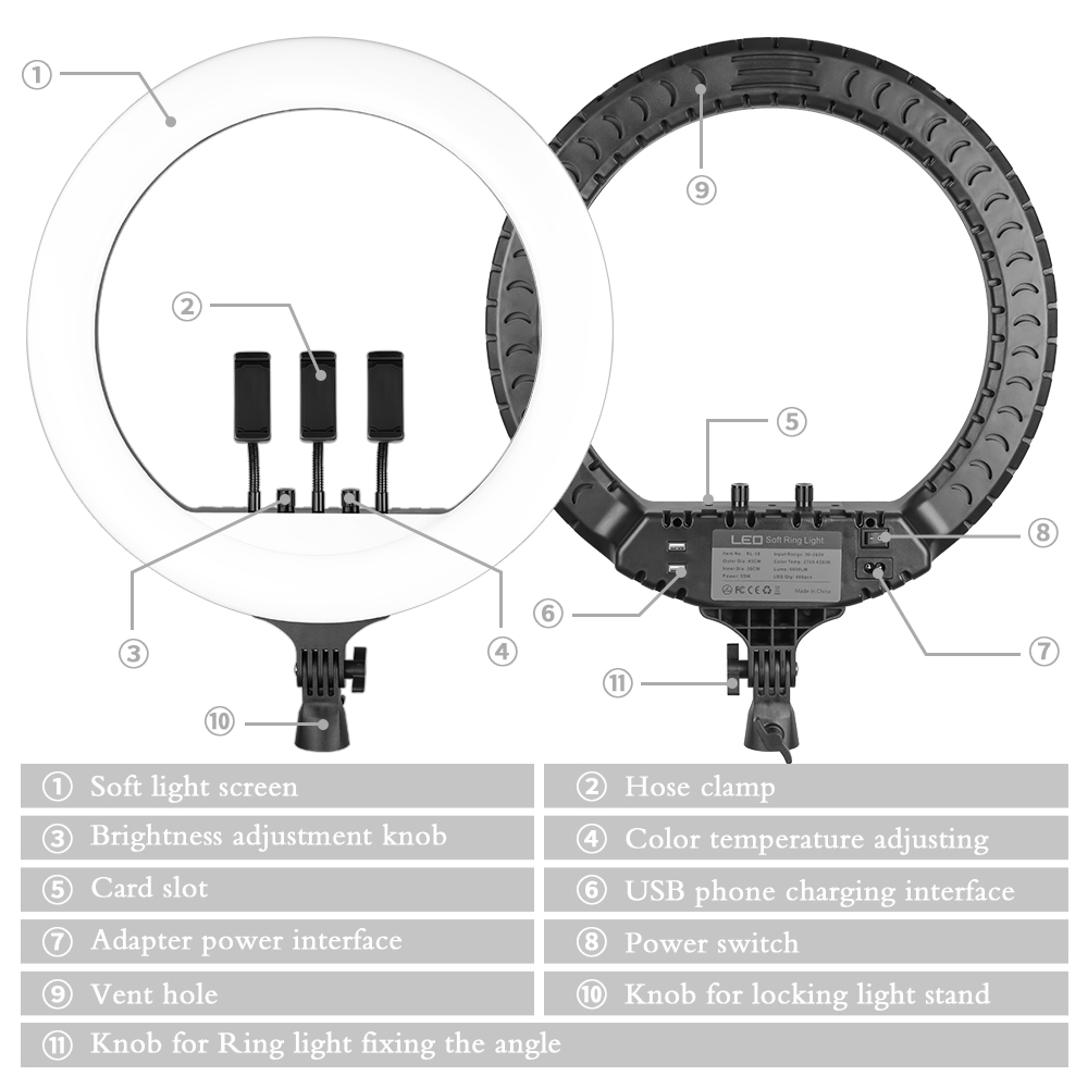 SH 18 Zoll Ringlicht LED Selfi – Photography Lighting Wand Bewertung und Preis
