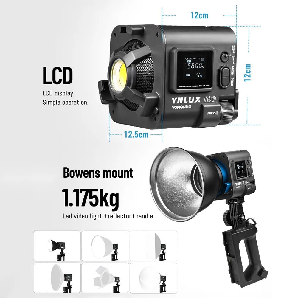 YONGNUO YNLUX100 100W 3200K-56 – Photography Lighting Handheld Bewertung und Preis