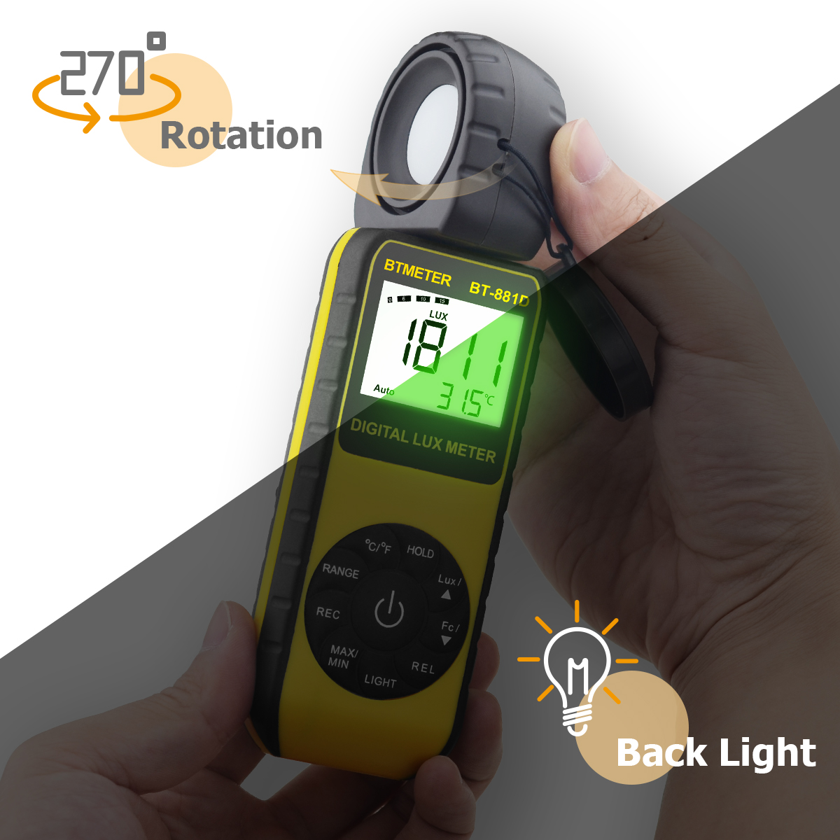 Digitales Luxmeter, 400.000 Lu – Photography Lighting Handheld Bewertung und Preis