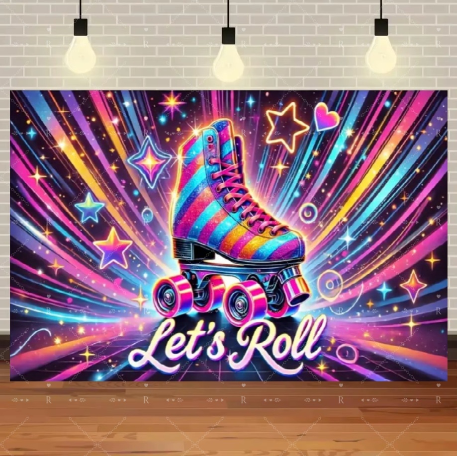 Rollschuh-Themen Geburtstagspa – Photography Lighting Backdrop Bewertung und Preis