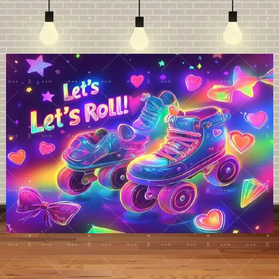 Rollschuh-Themen Geburtstagspa – Photography Lighting Backdrop Bewertung und Preis