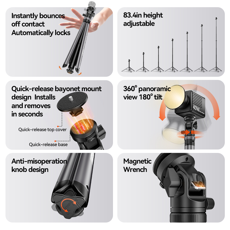 COMAN MT68 One Click Pop-up-Sc – Photography Video Lighting Kit With Adjustable Tripod Stand Bewertung und Preis