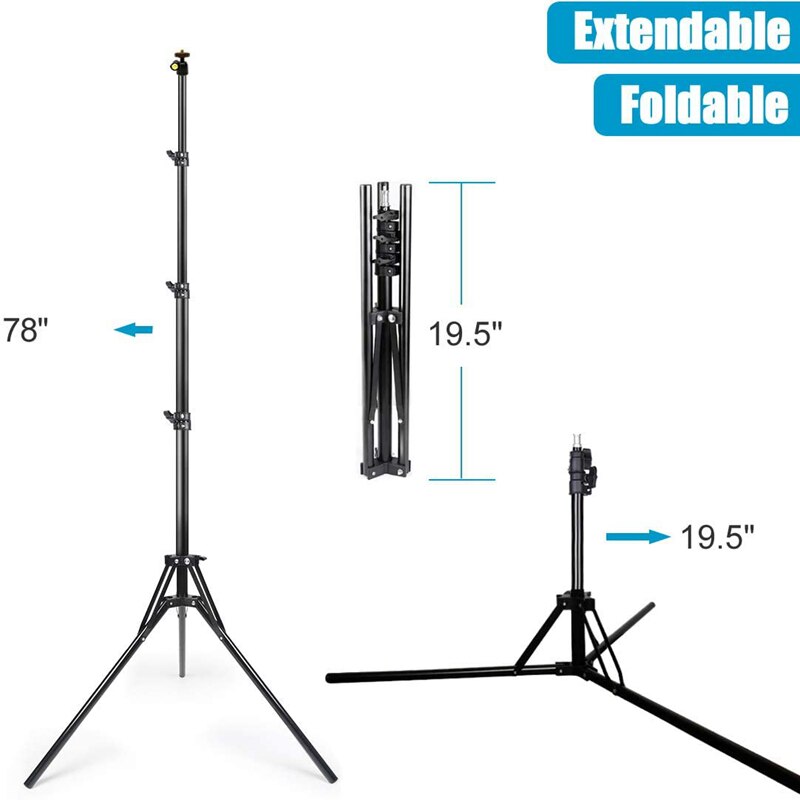 Nagnahz 78 ''fotografische Bel – Photography Video Lighting Kit With Adjustable Tripod Stand Bewertung und Preis