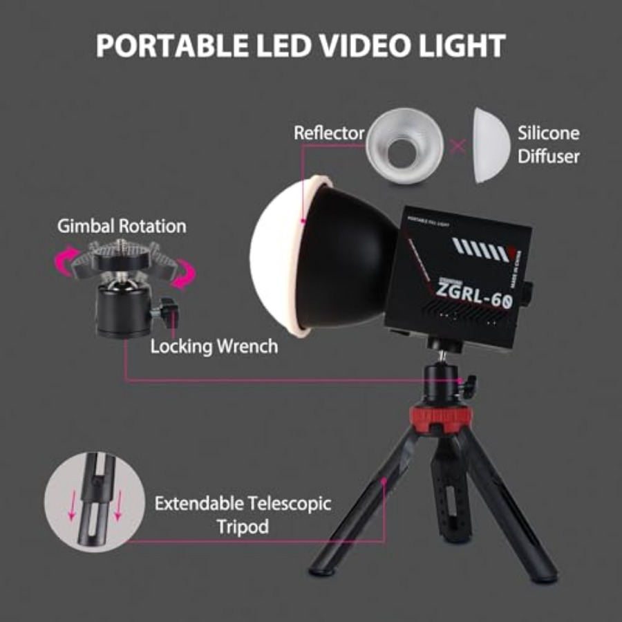 60W COB LED-Videoleuchte, trag – Photography Lighting Handheld Bewertung und Preis