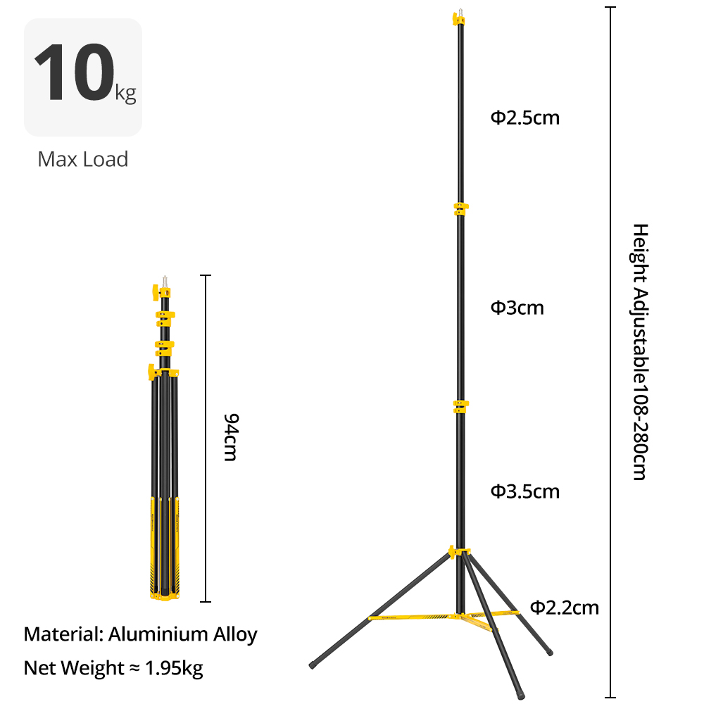 AMBITFUL GM280Y 280cm Professi – Photography Video Lighting Kit With Adjustable Tripod Stand Bewertung und Preis