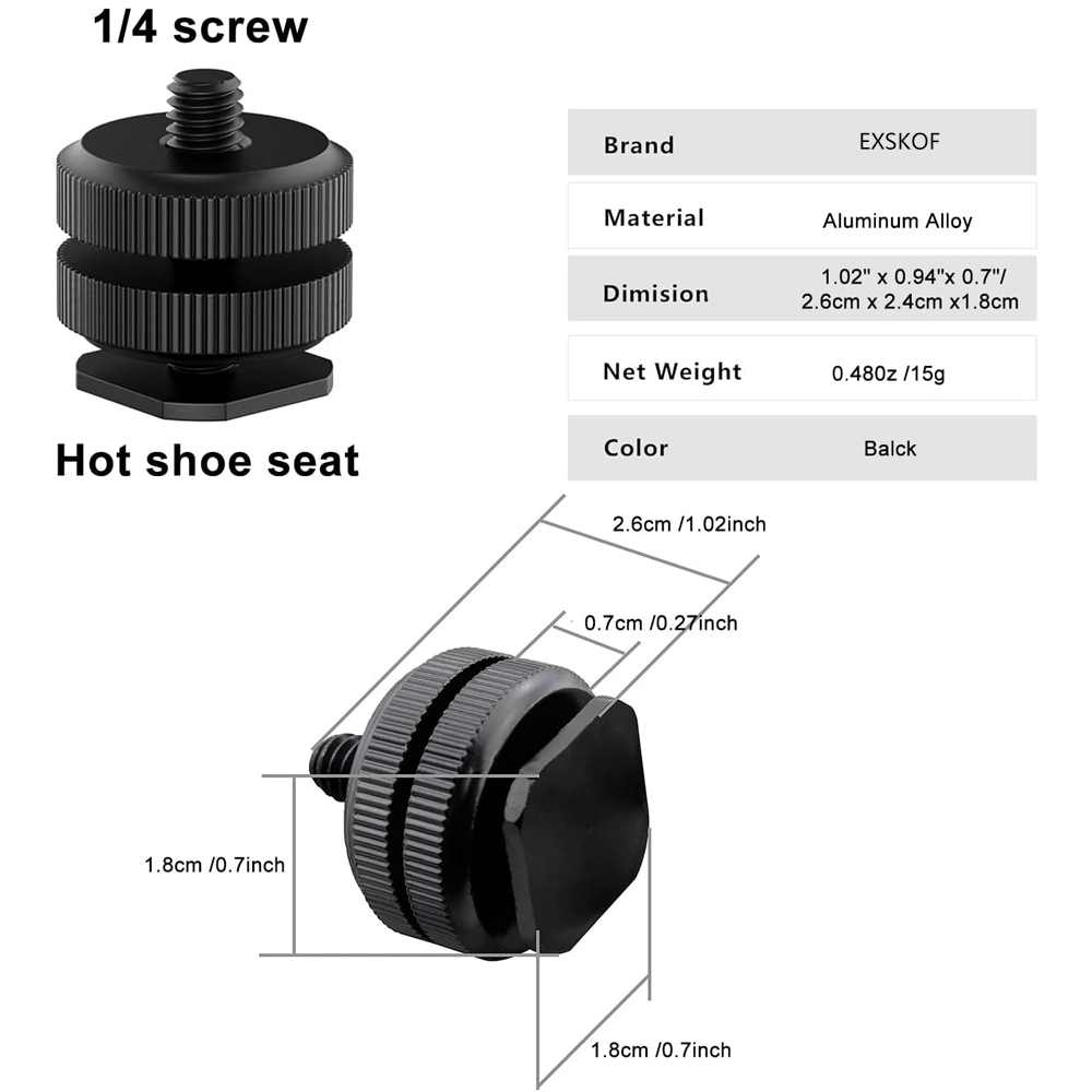 Aluminiumlegierung Blitzschuh  – Photography Video Lighting Kit Bewertung und Preis