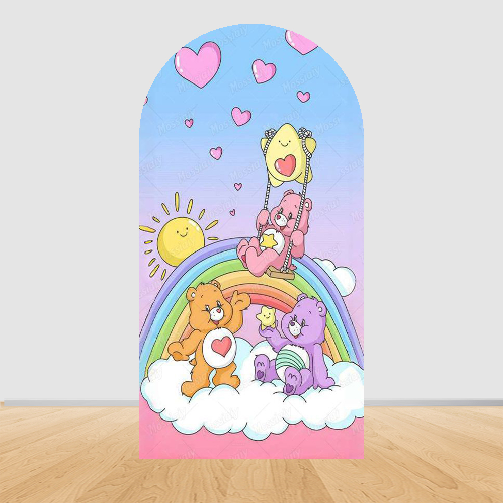 Niedlicher Regenbogen-Bären-Bo – Photography Lighting Backdrop Bewertung und Preis